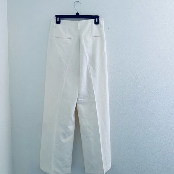 OAK + FORT Elegant White Wide-Leg Pants - Picture 8 of 16